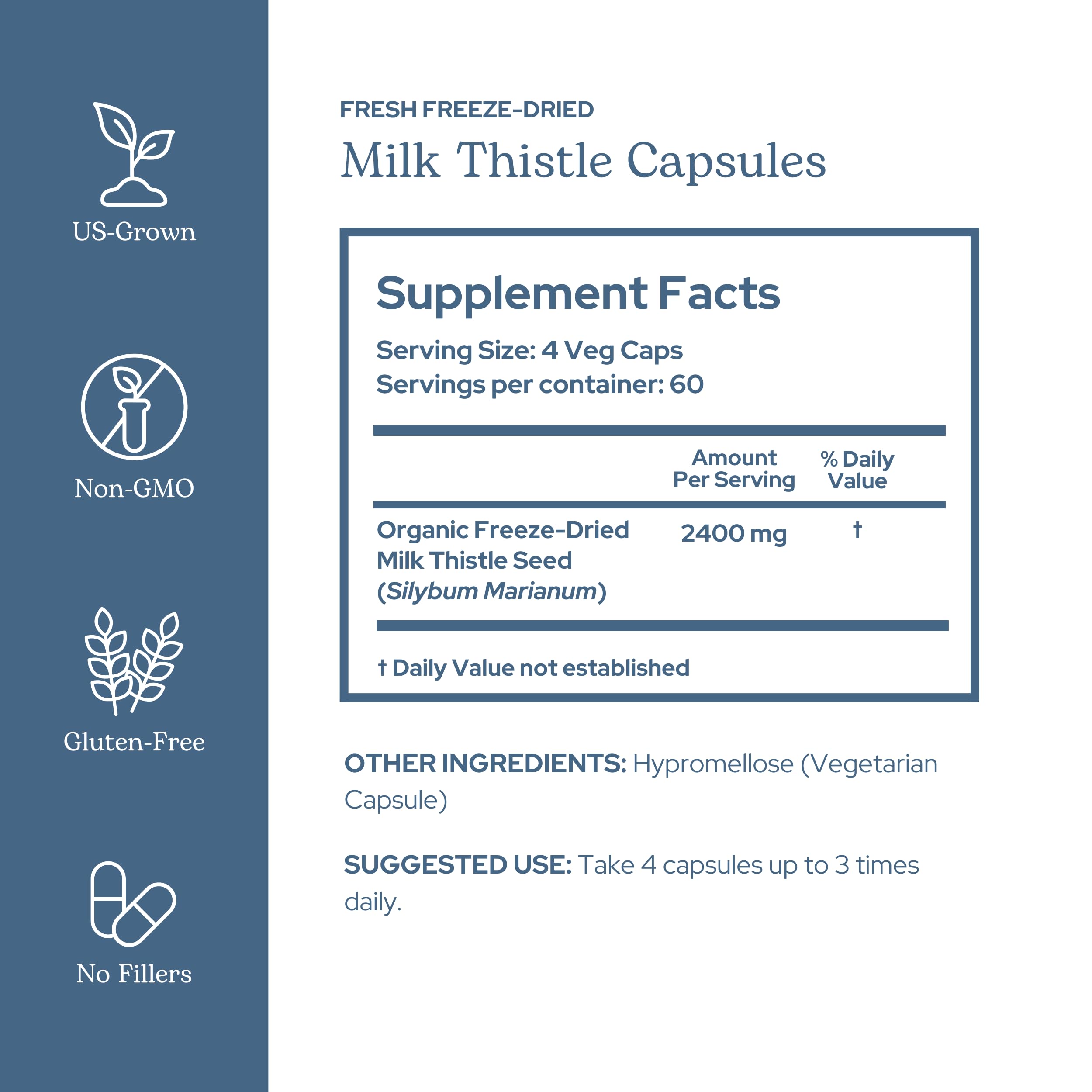 Eclectic Herb - Organic Milk Thistle Supplement | Silymarin Supplement Capsules | Liver Support, Detox, Cleanse + Maintain | US-Grown, Vegan, Non-GMO, Gluten Free (240 CT | 600 mg)