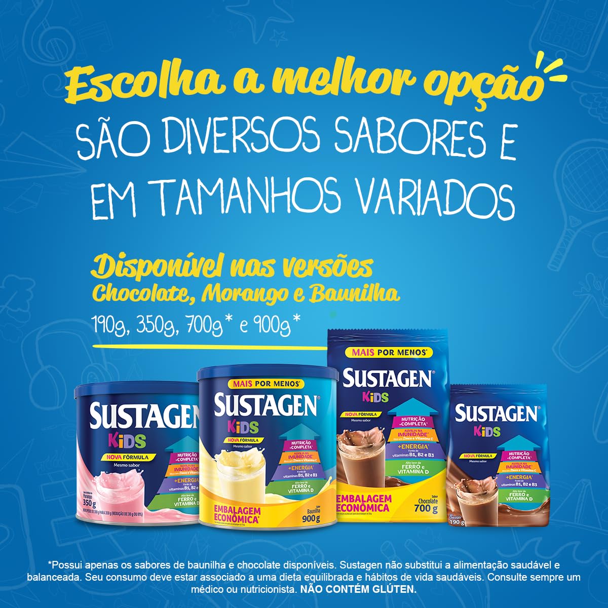 Food Supplement Sustagen Kids Strawberry Tin 380g, 13.4 Ounce (Pack of 1) (Modelo Padrão)