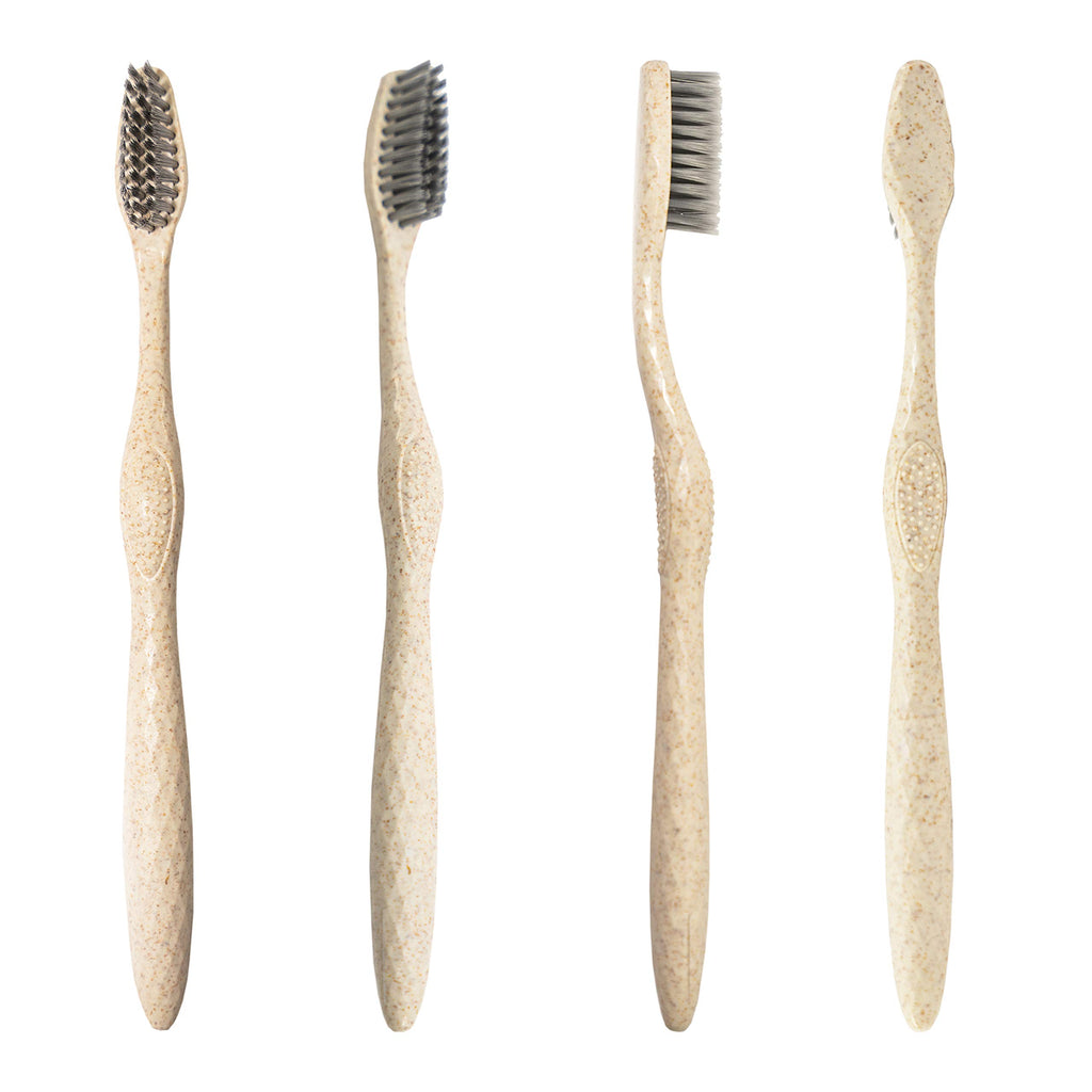 Bleeker and Rowe Biodegradable Eco-Friendly Toothbrushes - Individually Sealed - BPA Free Soft Bristles - Sustainable - Recycled Packaging (Pack of 100)