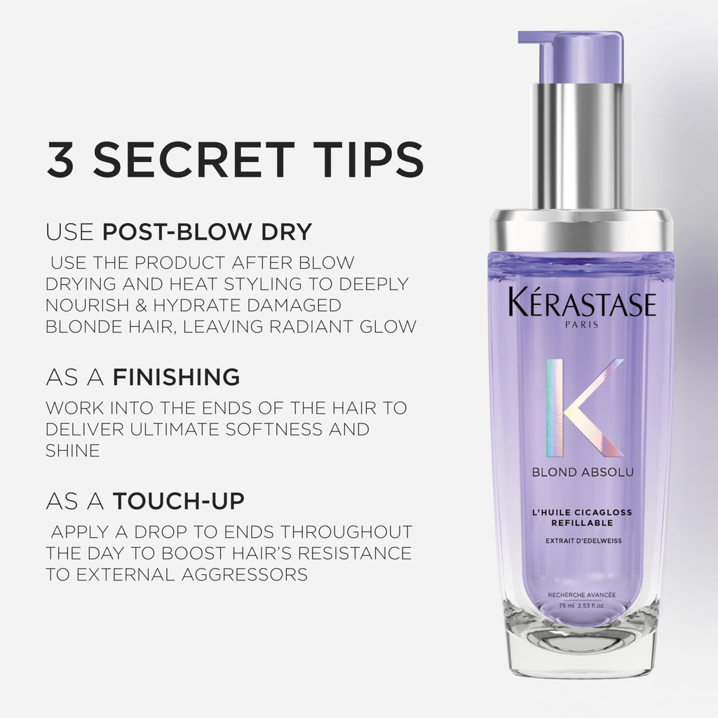 Kérastase Blond Absolu Nourishing Hair Oil, Hyaluronic Acid, 75ml