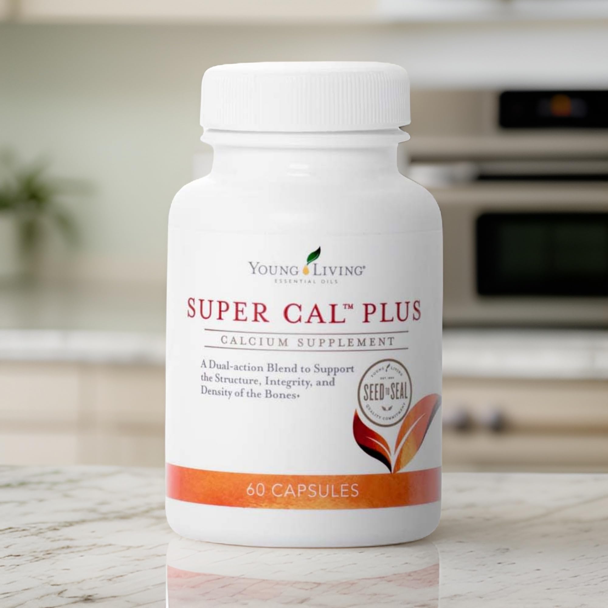 Young Living - Super Cal Plus 60 Capsules | Calcium Mineral Bone Health Supplement | Synergistic Blend of Magnesium, Vitamins D & K | Essential Nutrients