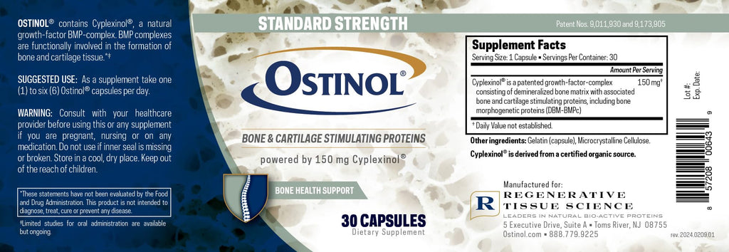 Ostinol® Standard 150mg - Bone & Joint Supplement for Mild Bone and Mild Joint Support – 30 Capsules