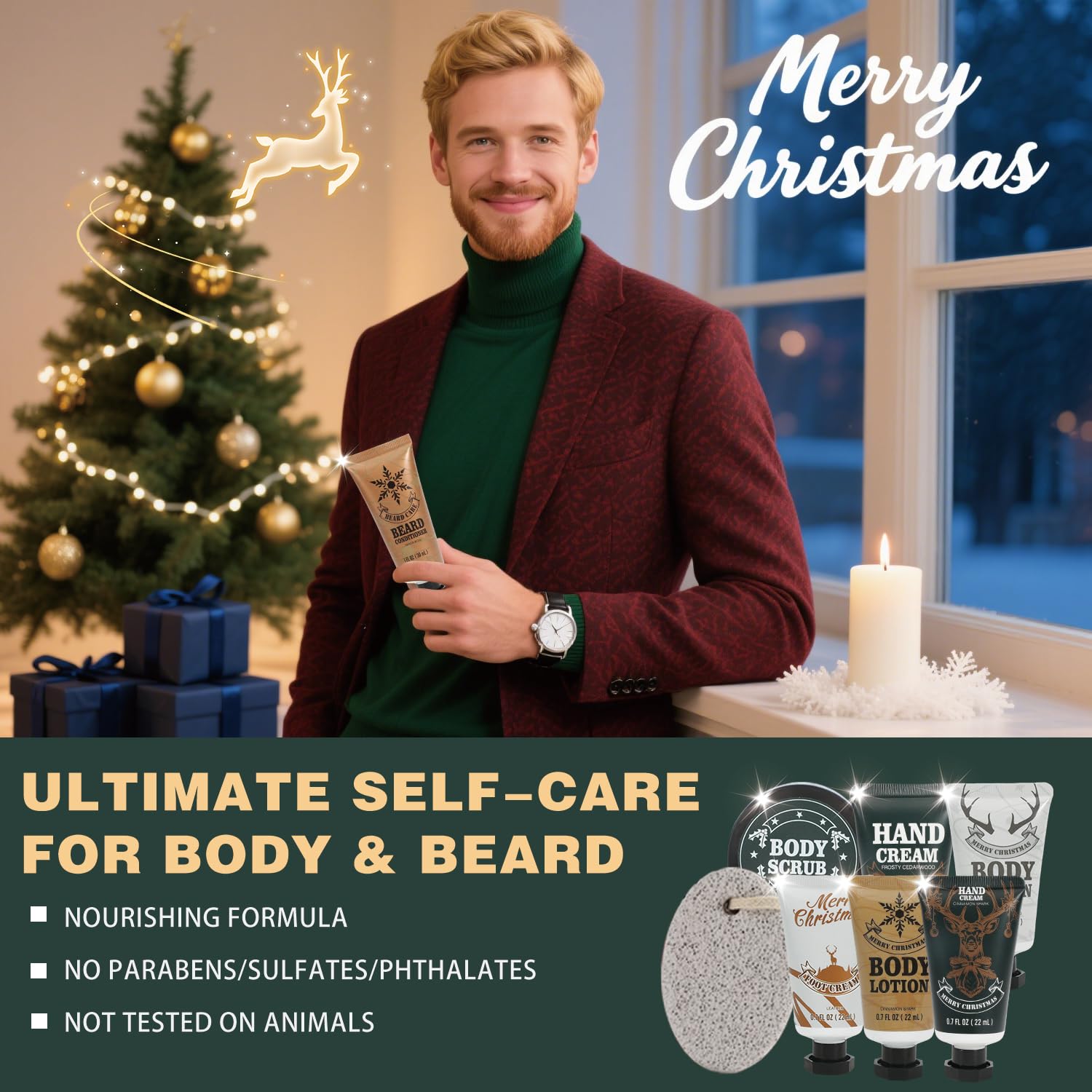 Advent Calendar 2025 Mens, 24PCS Beard Care Grooming Set 24-Day Mens Advent Skincare Calendar for Adults 2025 Countdown Calendar Perfect Christmas Holiday Gift for Husband Dad Boyfriend
