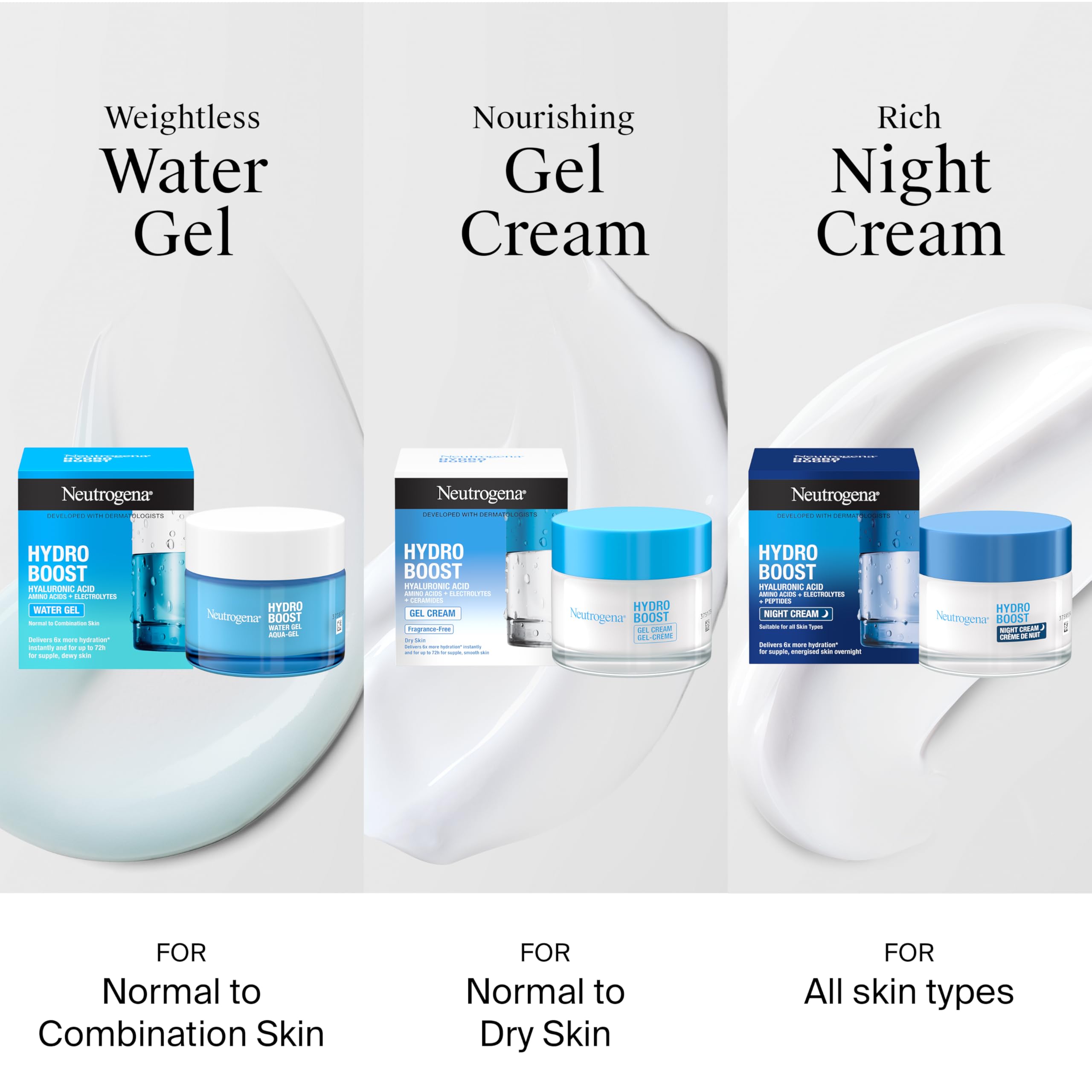 Neutrogena Hydro Boost Gel Cream Moisturiser with Hyaluronic Acid & Trehalose - For dry skin - 50 ml
