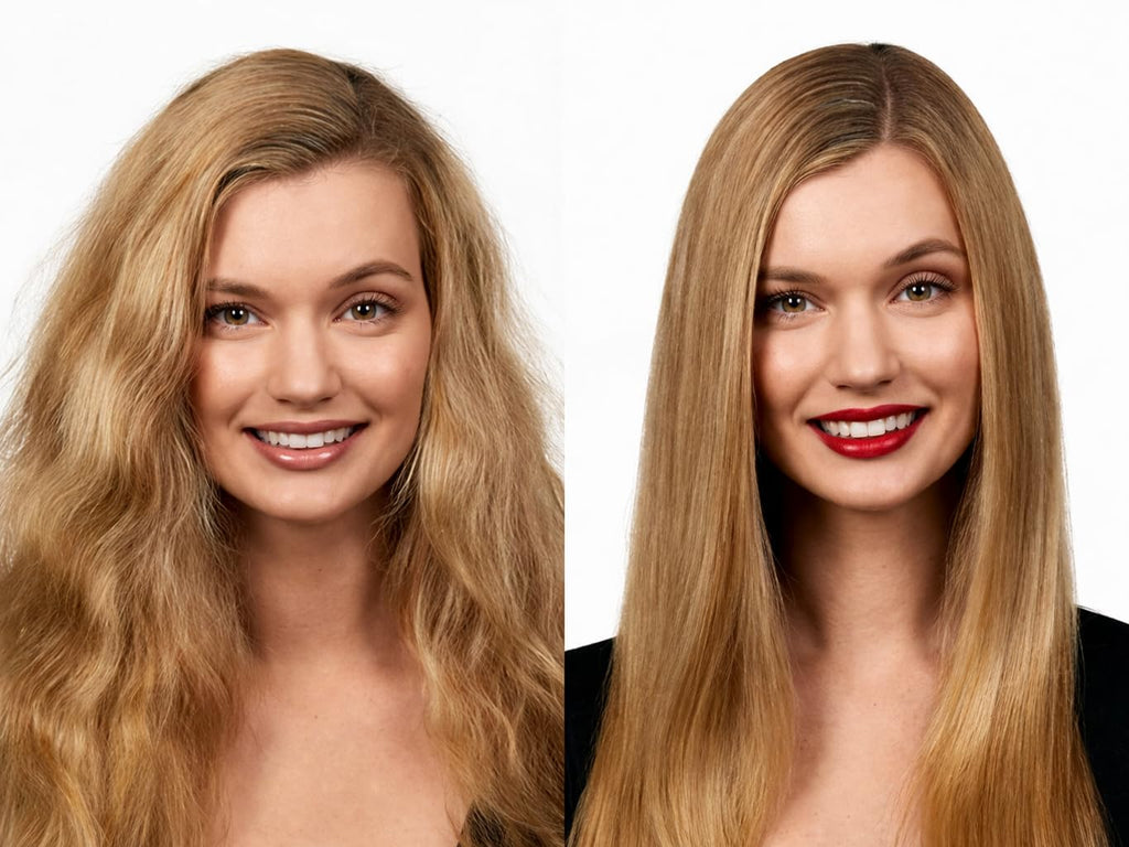 Gold Label Brazilian Keratin Hair Treatment Straightening works on All Hair Types Incl Coarse Thick Dry Frizzy Curly Bleached Dominican Brazilian Indian Strong formula Hair 240ml
