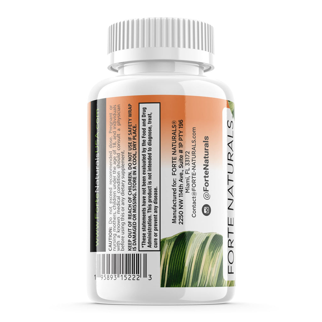 FORTE NATURALS Zinc 50mg Tablets for Sensitive Stomachs Gentle No Nausea Supplement Formula for GLP1 Users Easy-to-Tolerate Made in the USA 60 Tablets 2 Month Supply NO Tummy Trouble Supplements