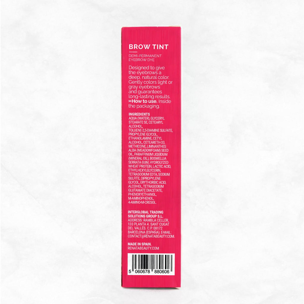 Renata Beauty Eyebrow Dye - Premium Brow Tint - 15 ml Long-lasting Tint with 4 Week Results - Safe & Gentle - 4 Colors Available [Brown]