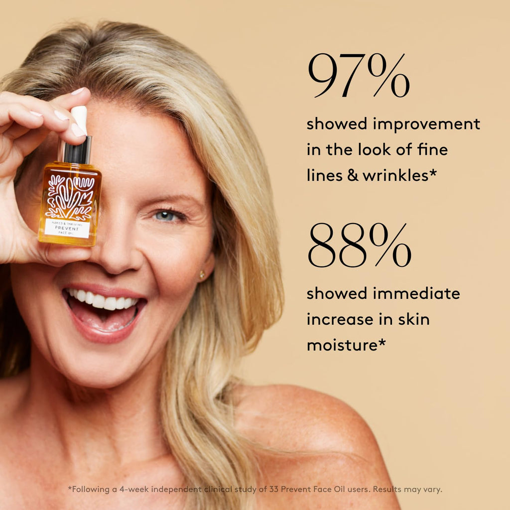 Naked & Thriving Prevent Anti-Aging Facial Oil - Vegan, Naturally-Derived Skin Care & Face Oil (1.18 oz/35 mL)