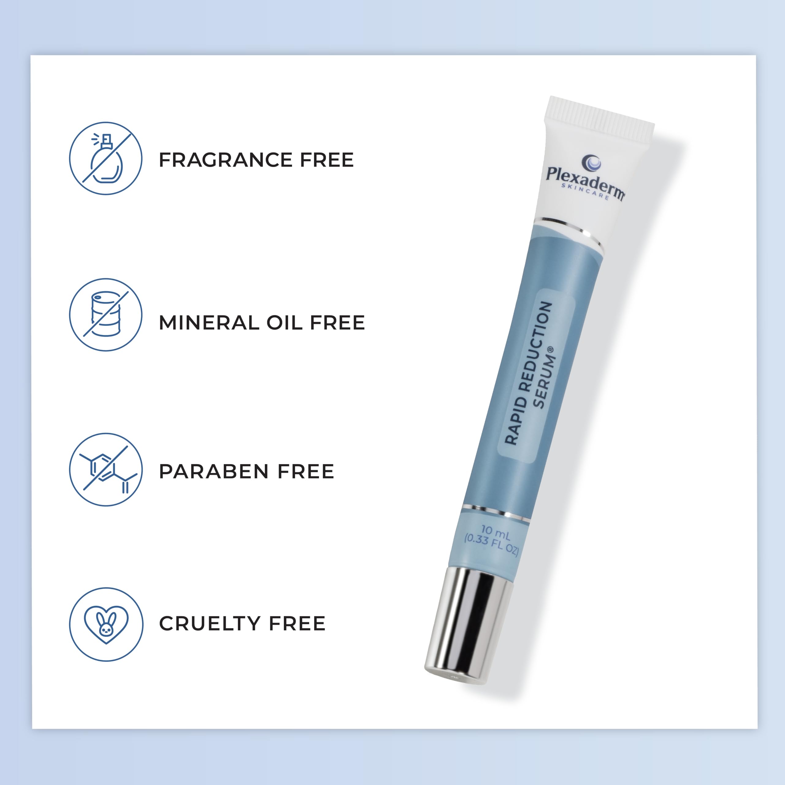 Plexaderm Rapid Reduction Eye Serum - Visibly Reduces Under-Eye Bags, Wrinkles, Dark Circles, Fine Lines & Crow's Feet Instantly, Anti Aging Wrinkle Remover for Face, Full Size Tube