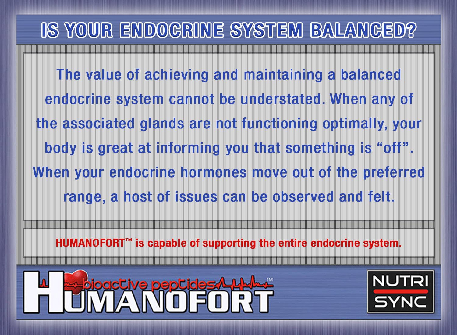 Nutri-Sync HUMANOFORT [200MG Per Capsule] - 60 Capsules