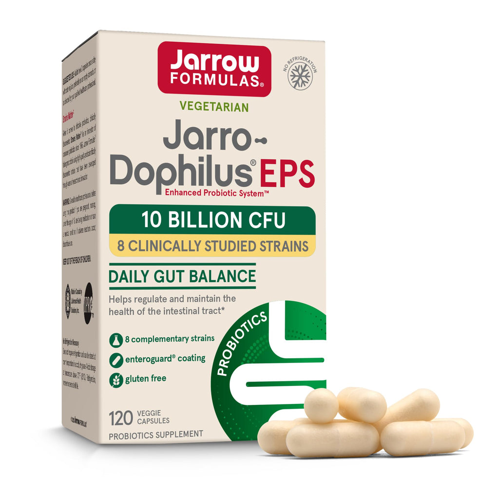 Jarrow Formulas Jarro Dophilus Probiotics 10 Billion CFU - Probiotic Supplement Capsules for Digestive Health & Gut Health for Women and Men, 120 Veggie Capsules, Up to 60 Days, Shelf Stable