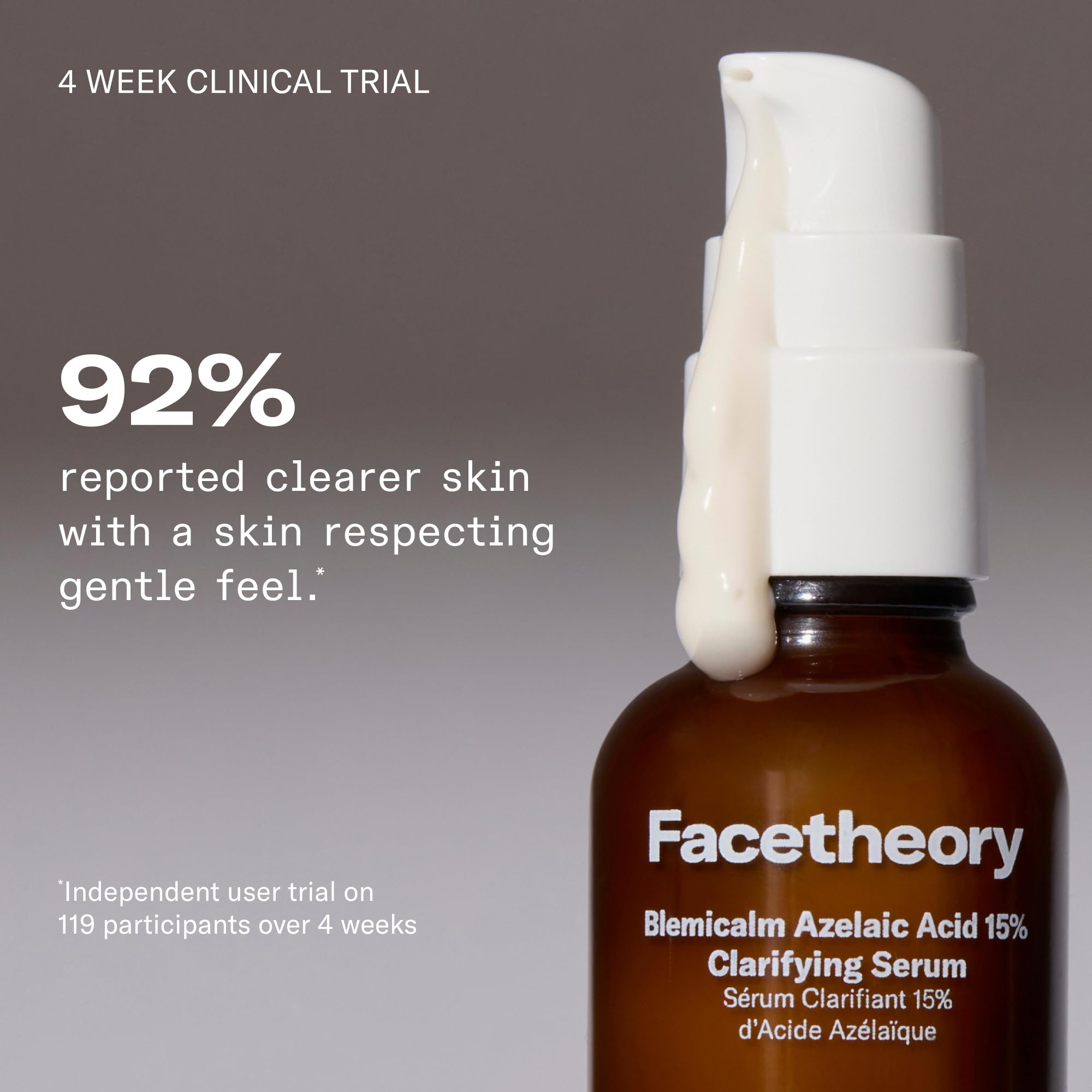 facetheory Blemicalm Azelaic Acid 15% Clarifying Serum (Unscented) - Control Blemishes, Redness & Breakouts with Powerful Azelaic Acid Serum - Azelaic Acid Cream for Clearer Skin (30 ml)