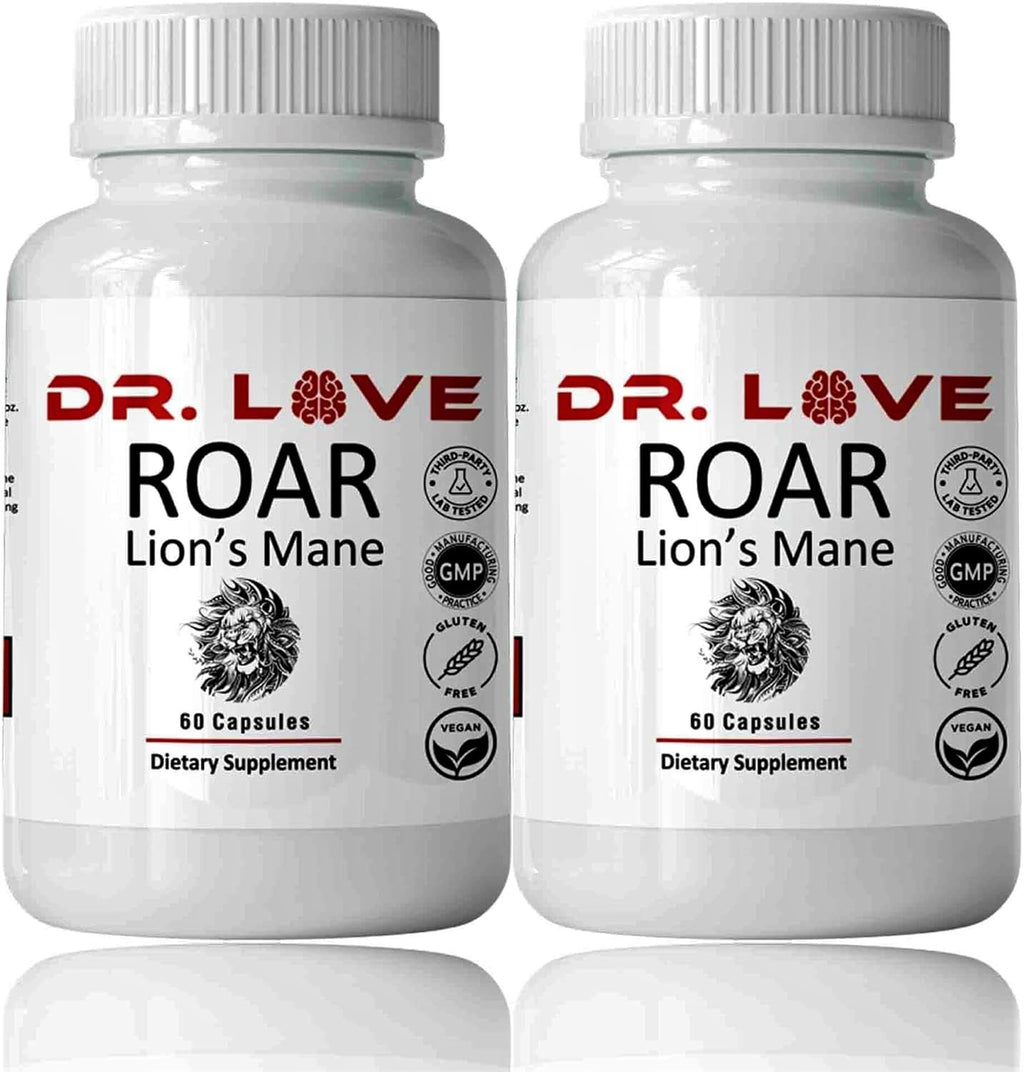 POSURI DR Loves Roar Lions Mane Supplement, 60 Capsules (2)