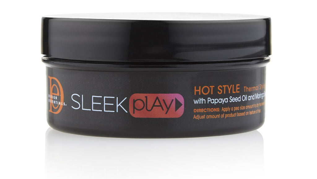 Design Essentials Hot Style Thermal Styling Glaze For Curl Memory And Shine - Sleek Play Styling Collection - 2.3 Oz
