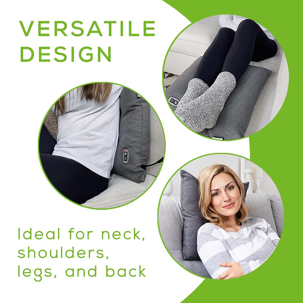 Beurer Shiatsu Back and Neck Massager | Kneading Deep Tissue Massage Pillow with Heat | Shiatsu Massager for Neck, Shoulders, Lower Back, Legs | Portable Massage Cushion with Optional Heat, MG134
