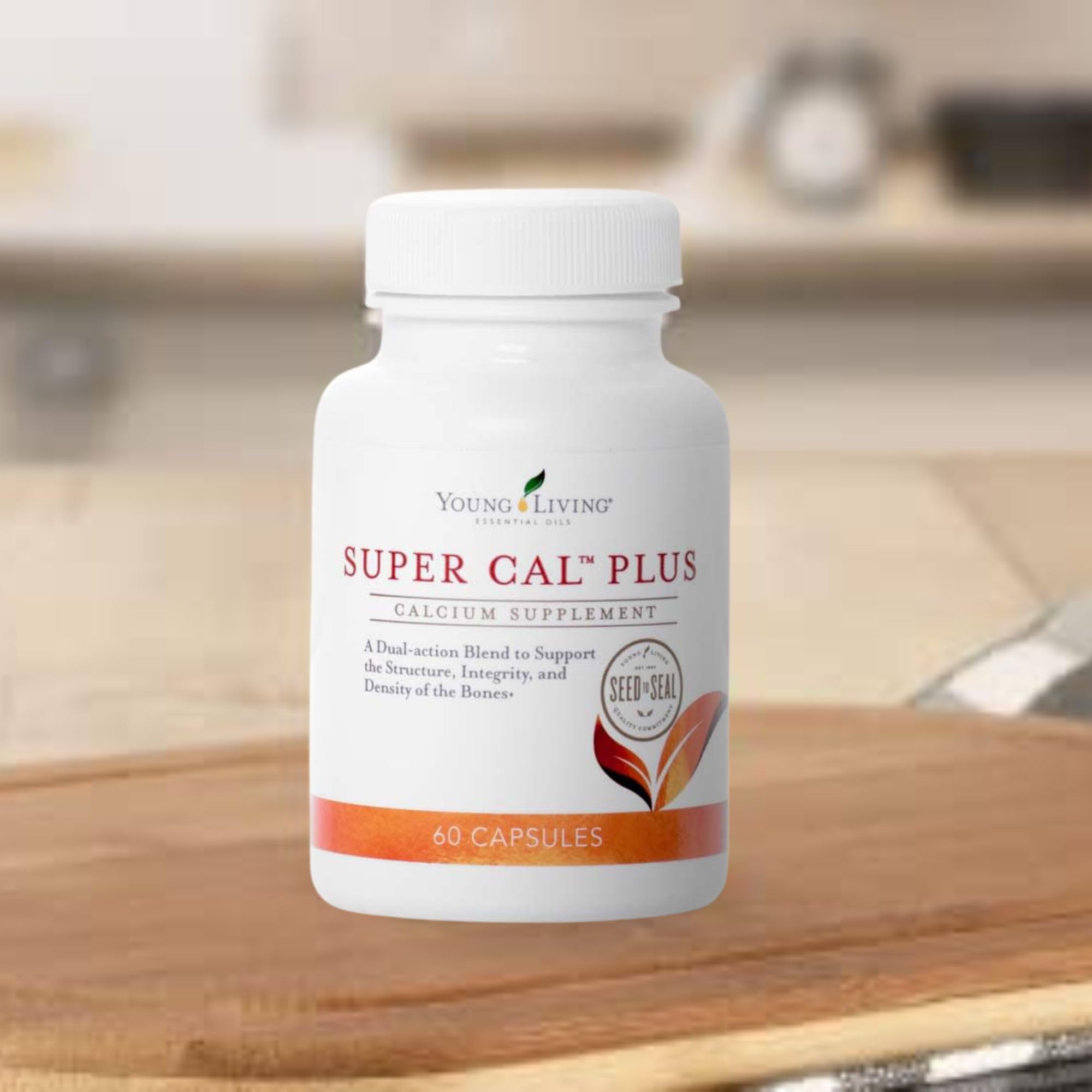 Young Living - Super Cal Plus 60 Capsules | Calcium Mineral Bone Health Supplement | Synergistic Blend of Magnesium, Vitamins D & K | Essential Nutrients