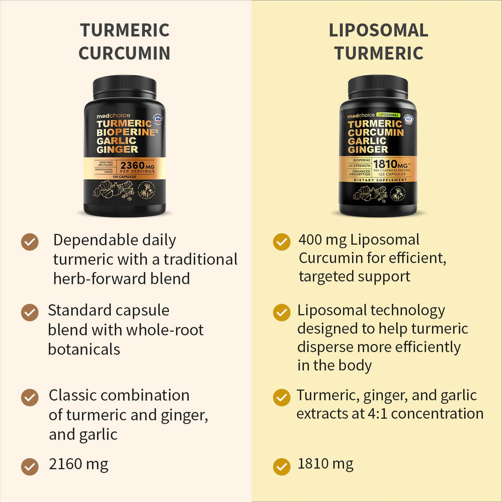 4-in-1 Turmeric Joint Support Supplements with Garlic and BioPerine - 2360 mg High Potency Herbal Blend for Mobility, Everyday Flexibility, Digestive Comfort, Active Aging Support (120ct, Pack of 4)