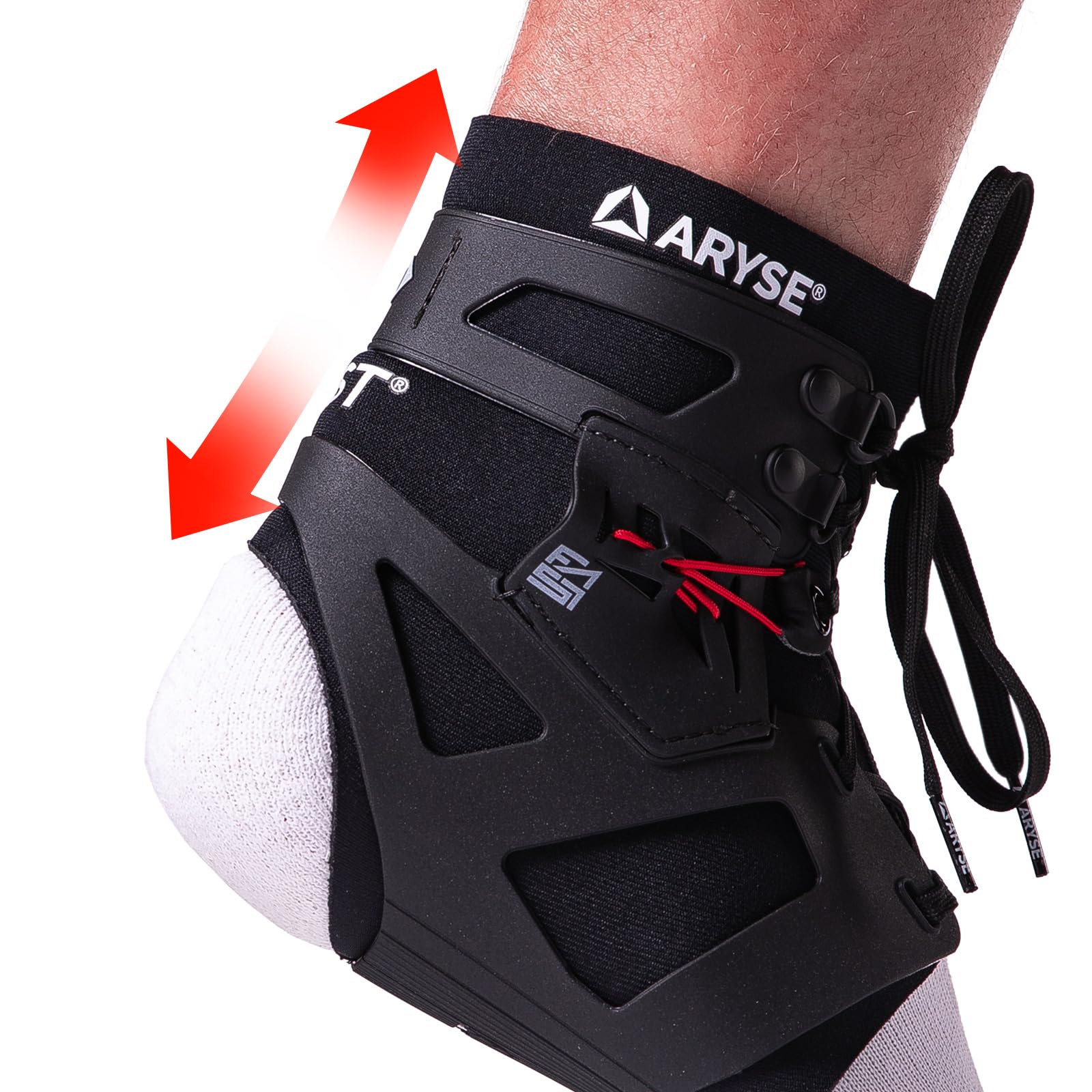 ARYSE IFAST Ankle Brace - Ankle Stabilizer For Men & Women - Great For Basketball, Volleyball, Soccer & More! (Medium, Frosted, Single)