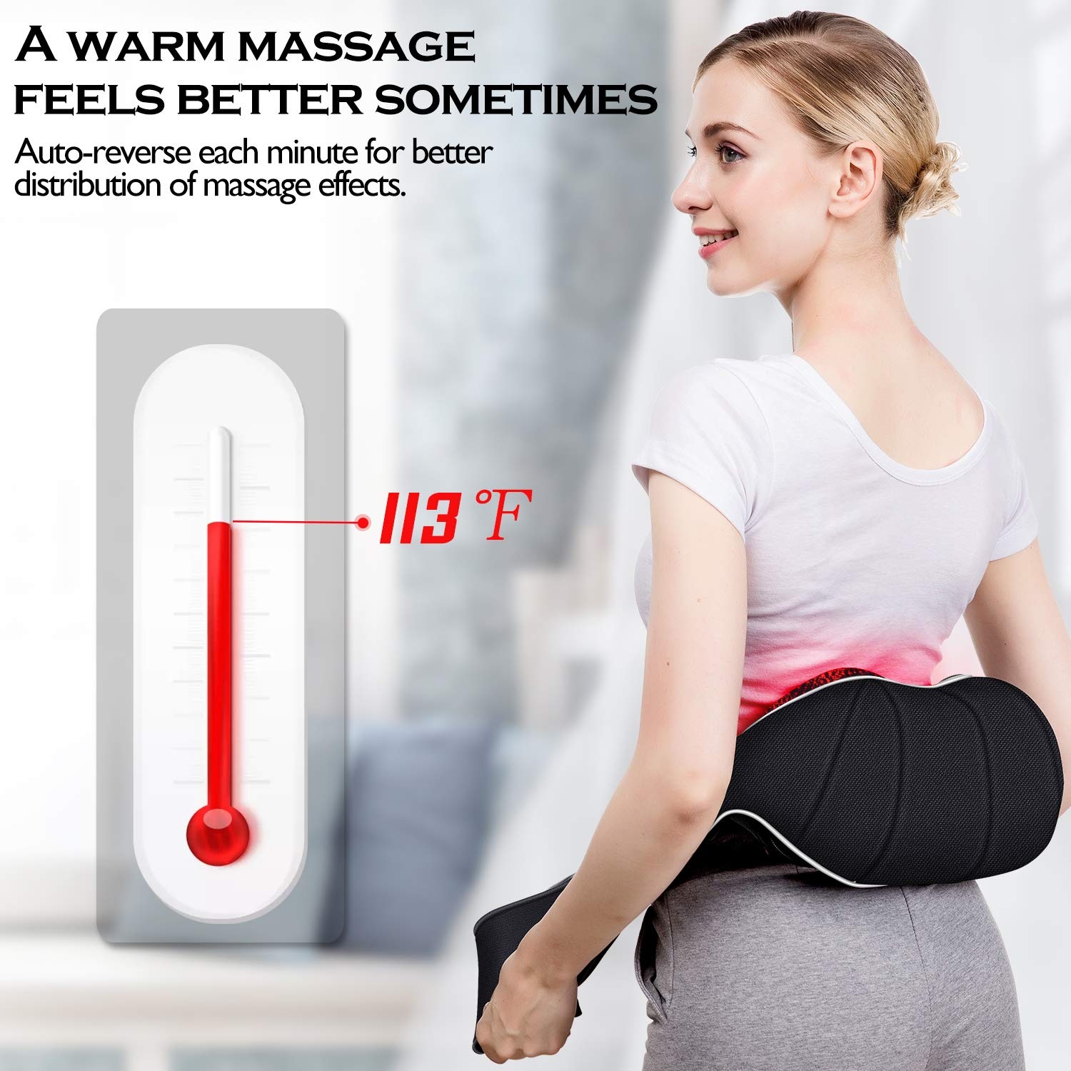 VIKTOR JURGEN Christmas Women Men Gifts, Shiatsu Neck and Shoulder Massager with Heat Deep Tissue Kneading Sports Recovery Massagers for Back, Relaxation Gift for Dad, Mom, Husband, Wife, Him, Her