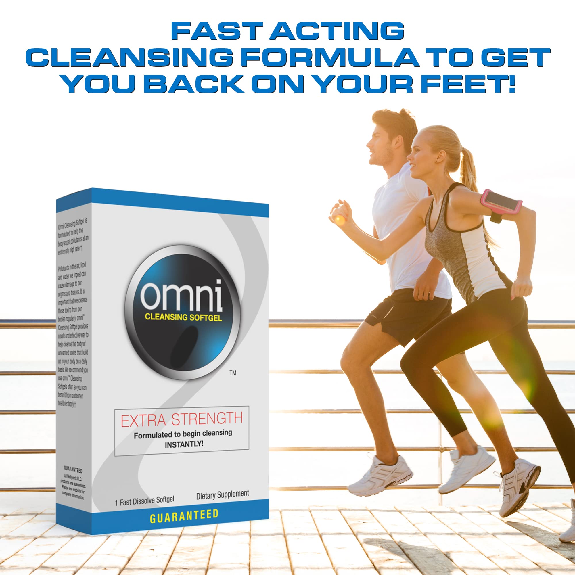 Wellgenix Omni Herbal Cleanse Detox - Extra Strength Detoxifying Softgel - Whole Body Detox System - Quick Flush One Day Cleansing (2 Pack)