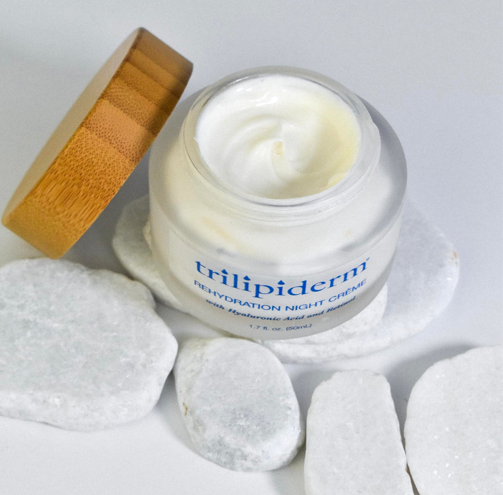 Trilipiderm Rehydration Night Crème W/Hyaluronic Acid, Vitamins A, C, E & Medyssinnian Lipid, Anti Aging Facial Night Cream Moisturizer for Face & Neck, Anti Wrinkle Cream for Men & Women, 1.7 Fl Oz