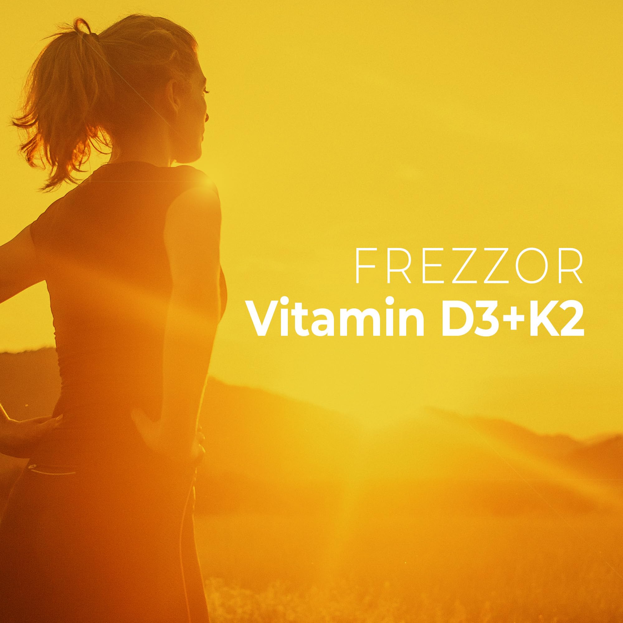 FREZZOR Vitamin D3 and K2 Caps, High Potency D3 2000IU and K2 (MK7) 80mcg, Unique VIT D3 from 100% New Zealand Sheep's Wool Lanolin,180 Softgels 3 Month Supply