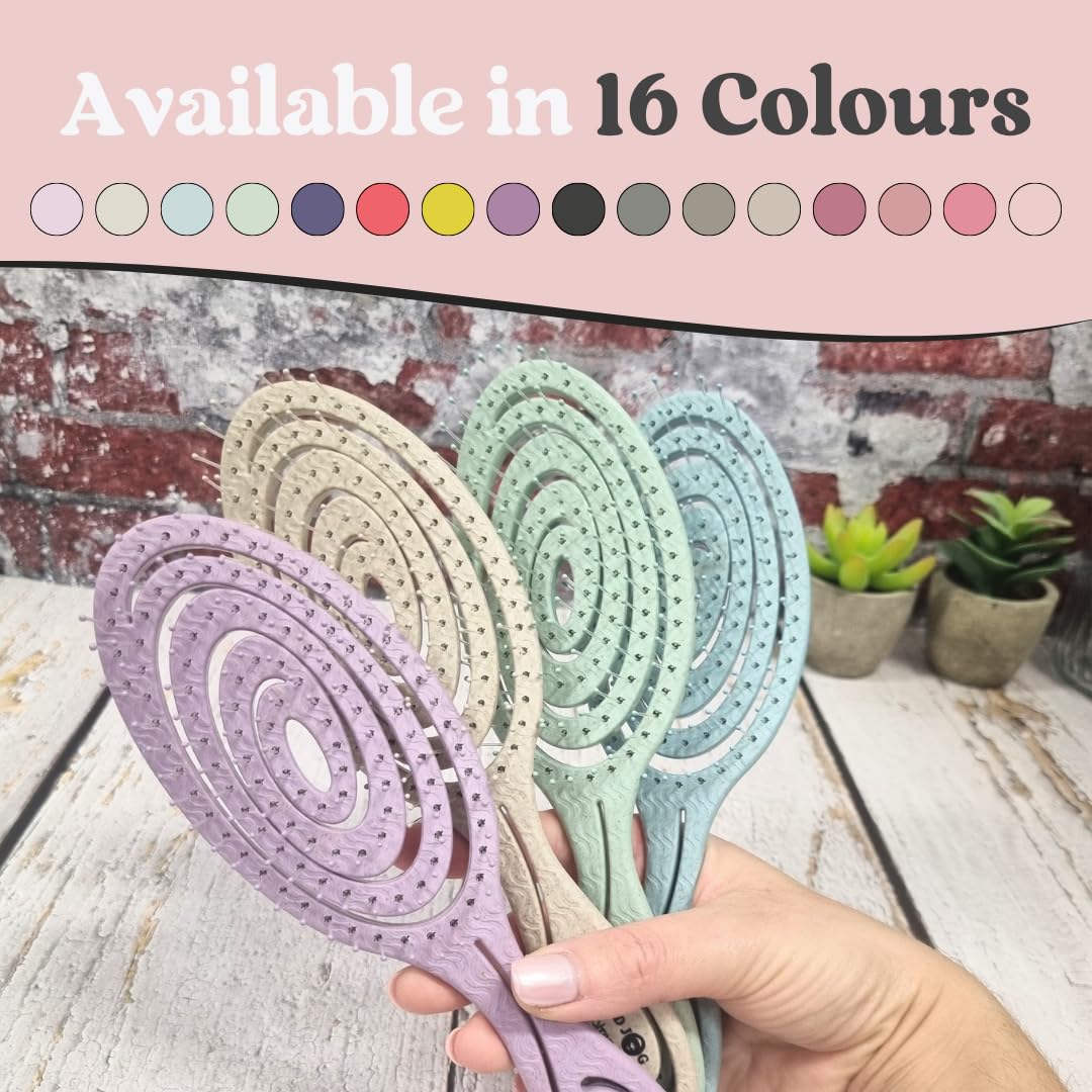 Head Jog 08 (Orchid) Paddle Brush Flexible Soft Pin Bristles.
