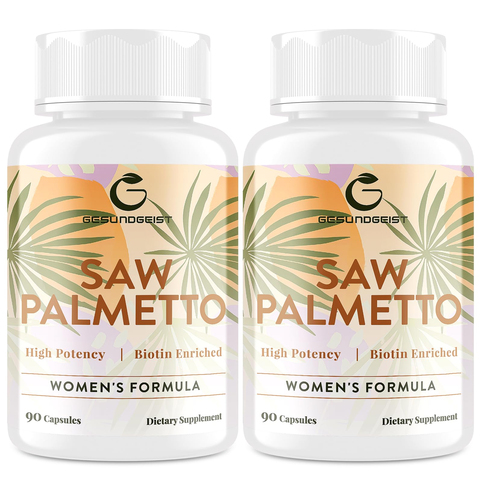 Gesundgeist Saw Palmetto for Women Hair Loss - DHT Blocker with 5-in-1 Blend for Hair Growth, Skin & Nails, Urinary Wellness - Extra Strength Saw Palmetto Supplement - 180 Capsules