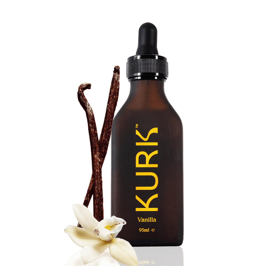 Kurk Essential Liquid Turmeric Curcumin Supplement, Turmeric Drops, Oil for Advanced Everyday Wellness, Focus & Energy, 185x More Absorbable Than Powders, Plant-Based (Vanilla) (3.2 Fl Oz)