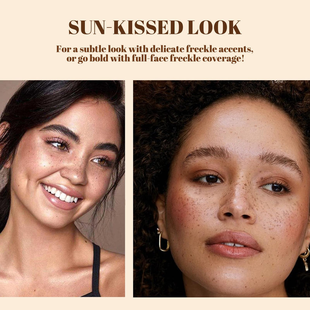 Felt Tip Freckle Pen – Waterproof, Long-Lasting Faux Freckles for a Natural Look – Quick-Dry, Skin-Friendly Freckle Stamp (#Dark Brown)
