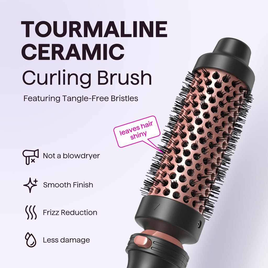 Wavytalk 5 in 1 Curling Wand Set, Multi Curl, Curling Wand Set with Thermal Brush and 4 Interchangeable Ceramic Curling Wand(0.5”-1.25”), Instant Heat Up Wand Curling Iron