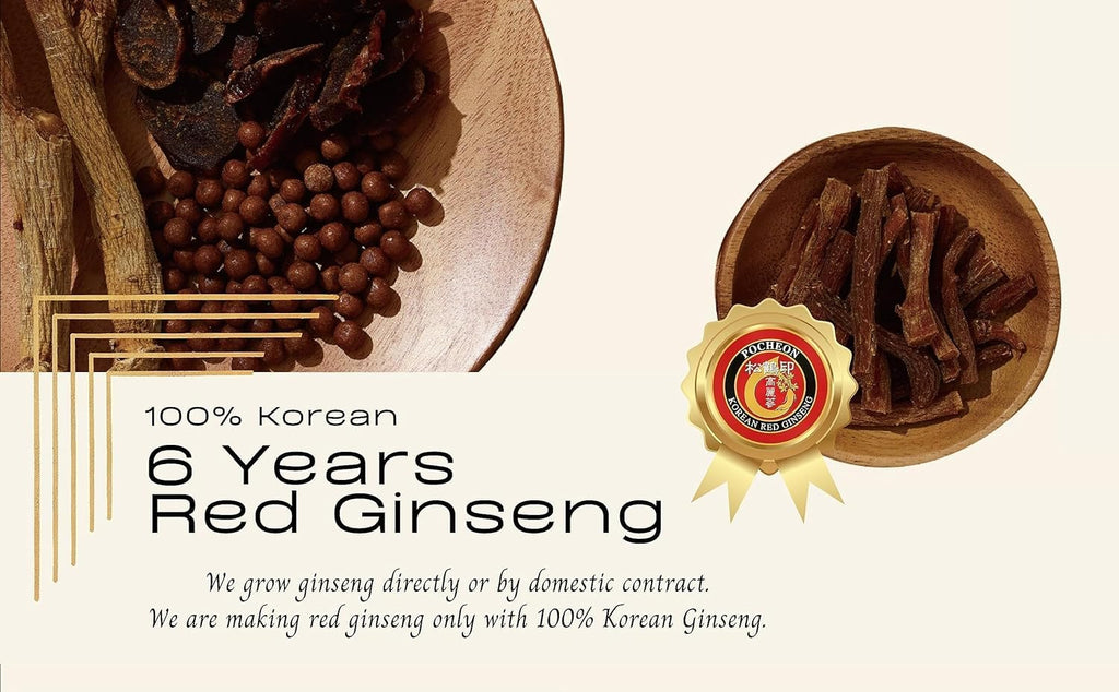 Pocheon 300g(10.6oz) 6Years Sliced Korean Panax Red Ginseng Roots with Honey, Saponin