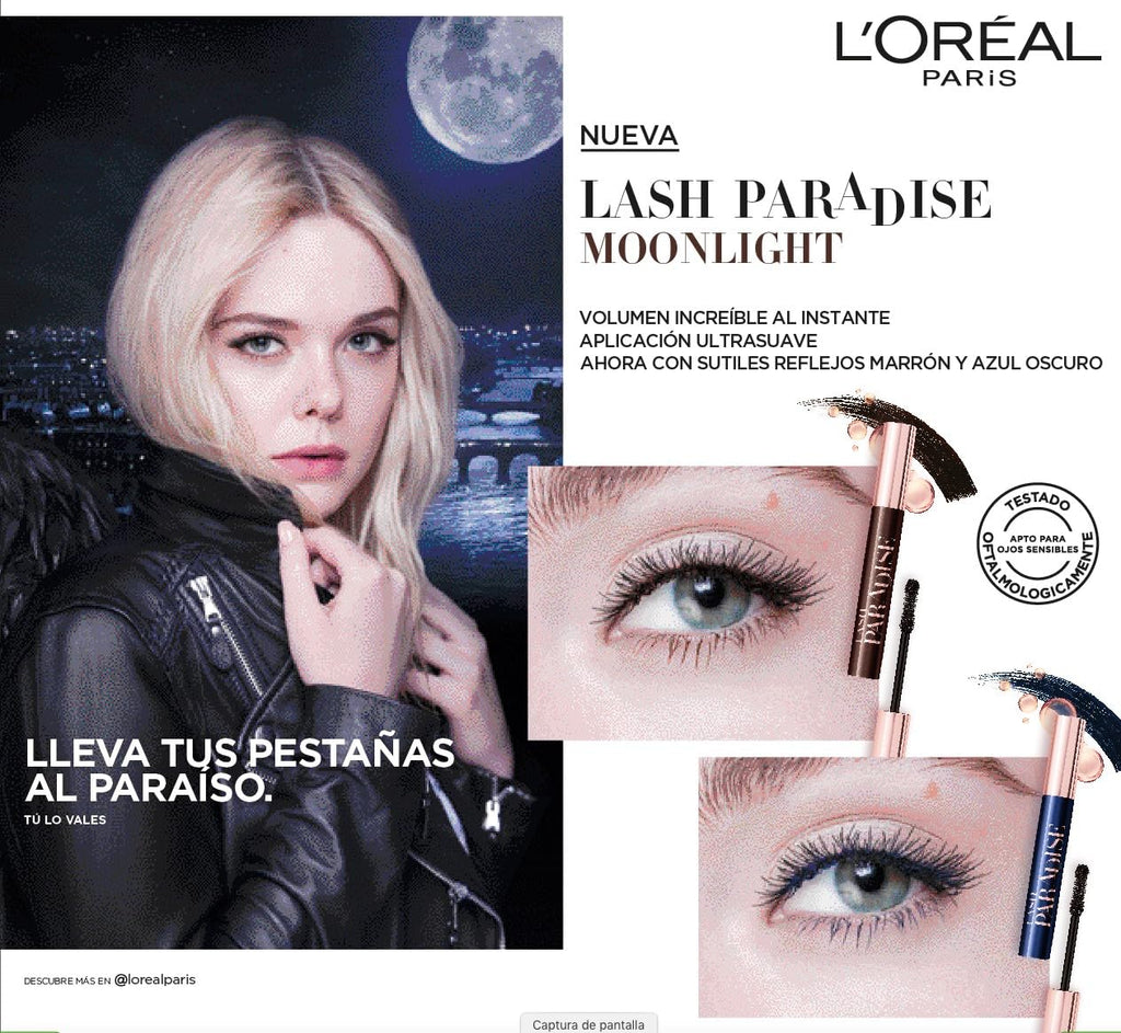 L'Oreal Paris Mascara for Intense Volume and Spectacular Length, Suitable for Sensitive Eyes, Lash Paradise Moonlight Noir Mascara, No. 02 Brown (Brown), 1 Piece