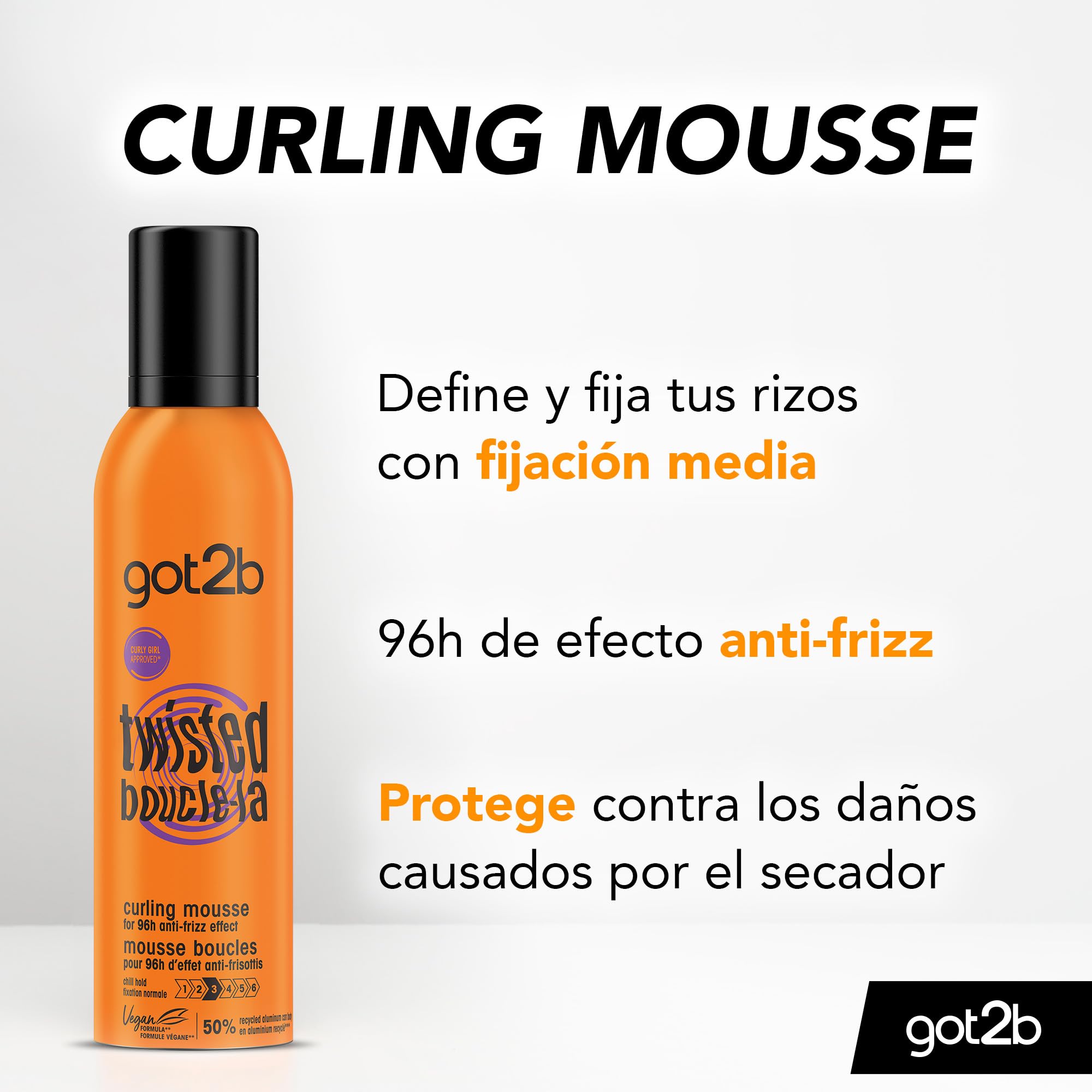 got2b Hairdressing foam for hair - curls - 250 ml.