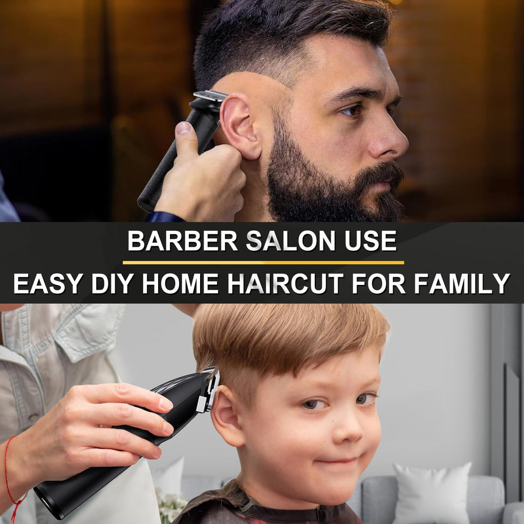 FADEKING® Professional Hair Clippers for Men - Cordless Beard Trimmer & Nose Hair Trimmer Set, All-in-One Mens Grooming Kit with Foil Shaver - Fathers Day Gift for Dad Men Husband