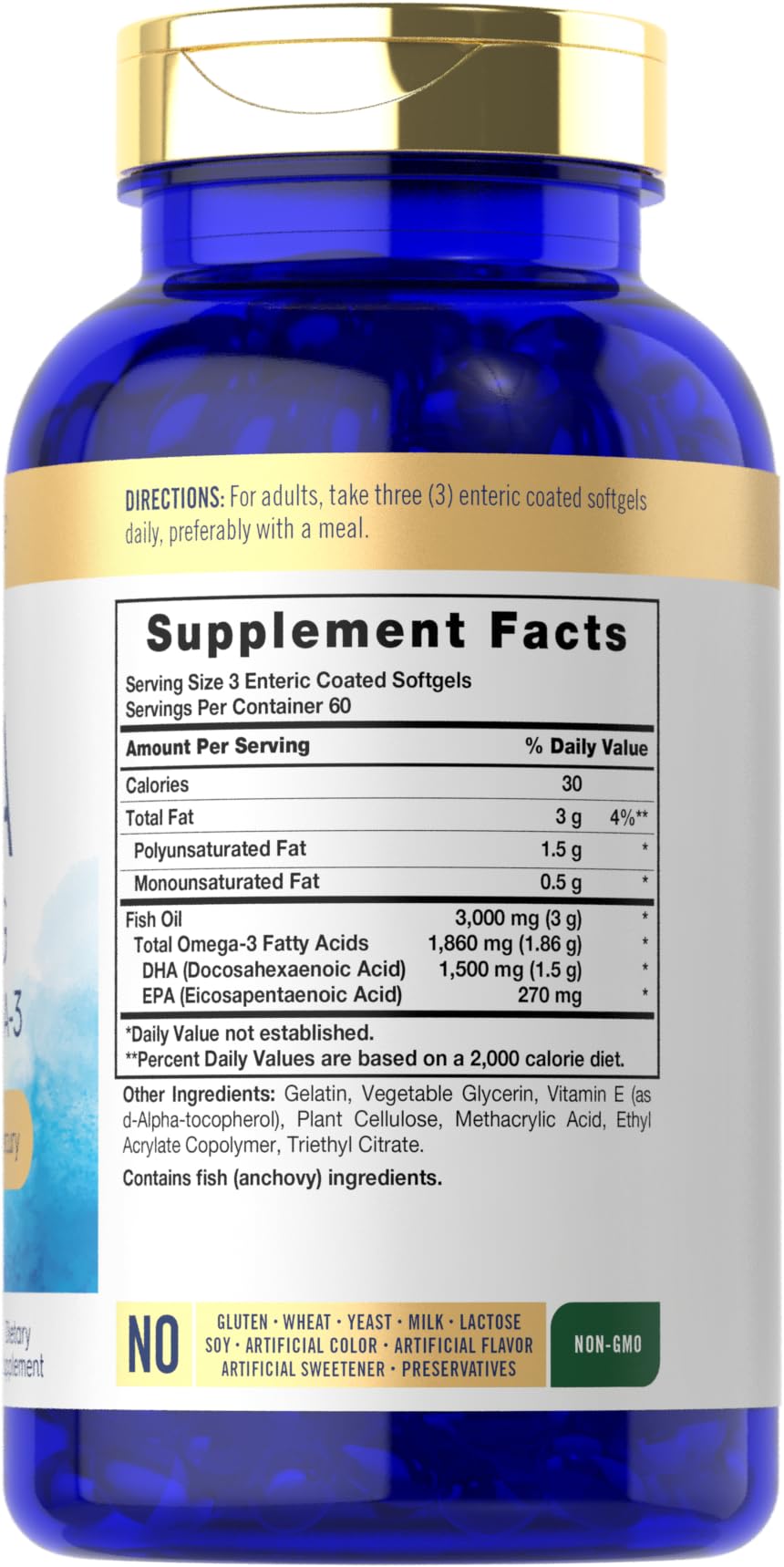 Carlyle DHA Supplement 1500mg | 180 Softgels | Omega-3 Supplement
