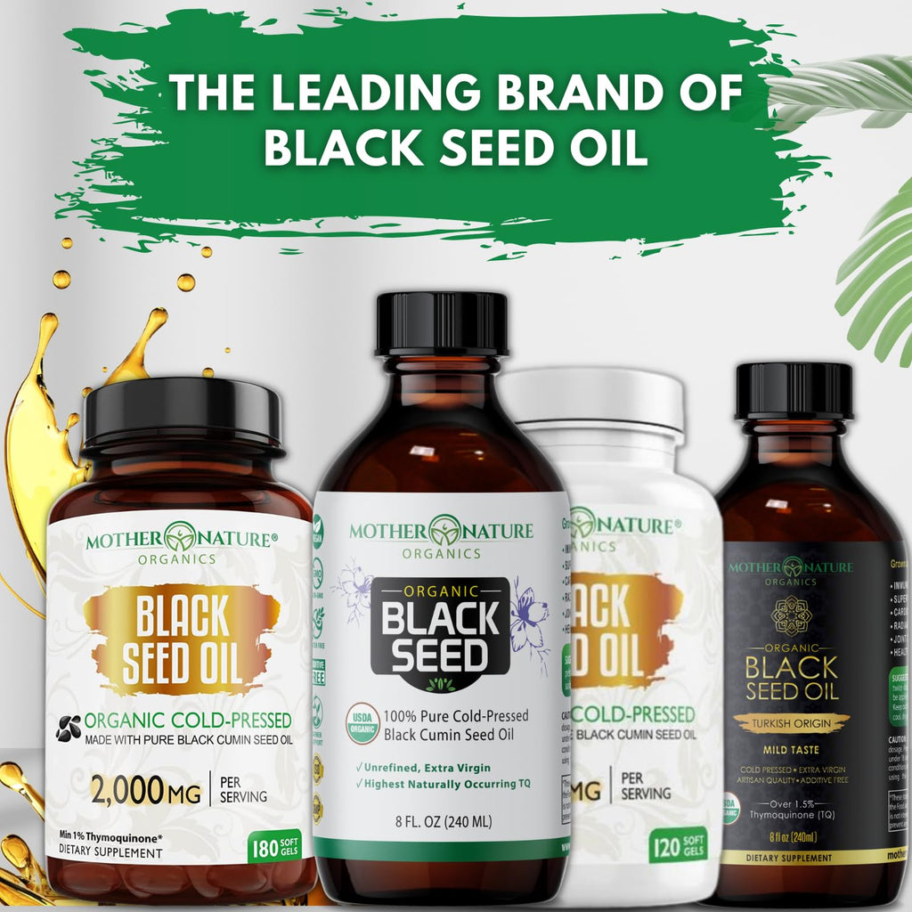 MNO Black Seed Oil High TQ 2% Nigella Sativa, 16 oz, Cold Pressed