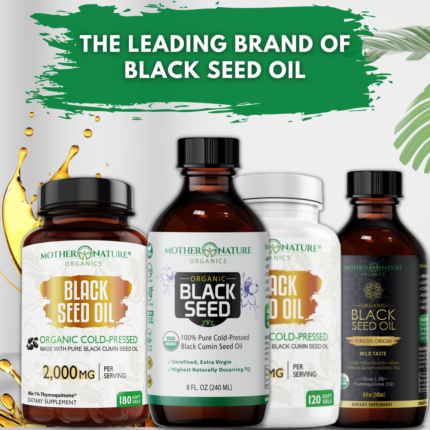 MNO Black Seed Oil High TQ 2% Nigella Sativa, 16 oz, Cold Pressed