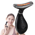 VIMINTO 3-in-1 Face Massager – Facial Massager Tool with Soothing Heat, Vibration, and Smart Touch – Red, Blue & Green Light Modes for Relaxation and Radiance – Compact & Portable - Black