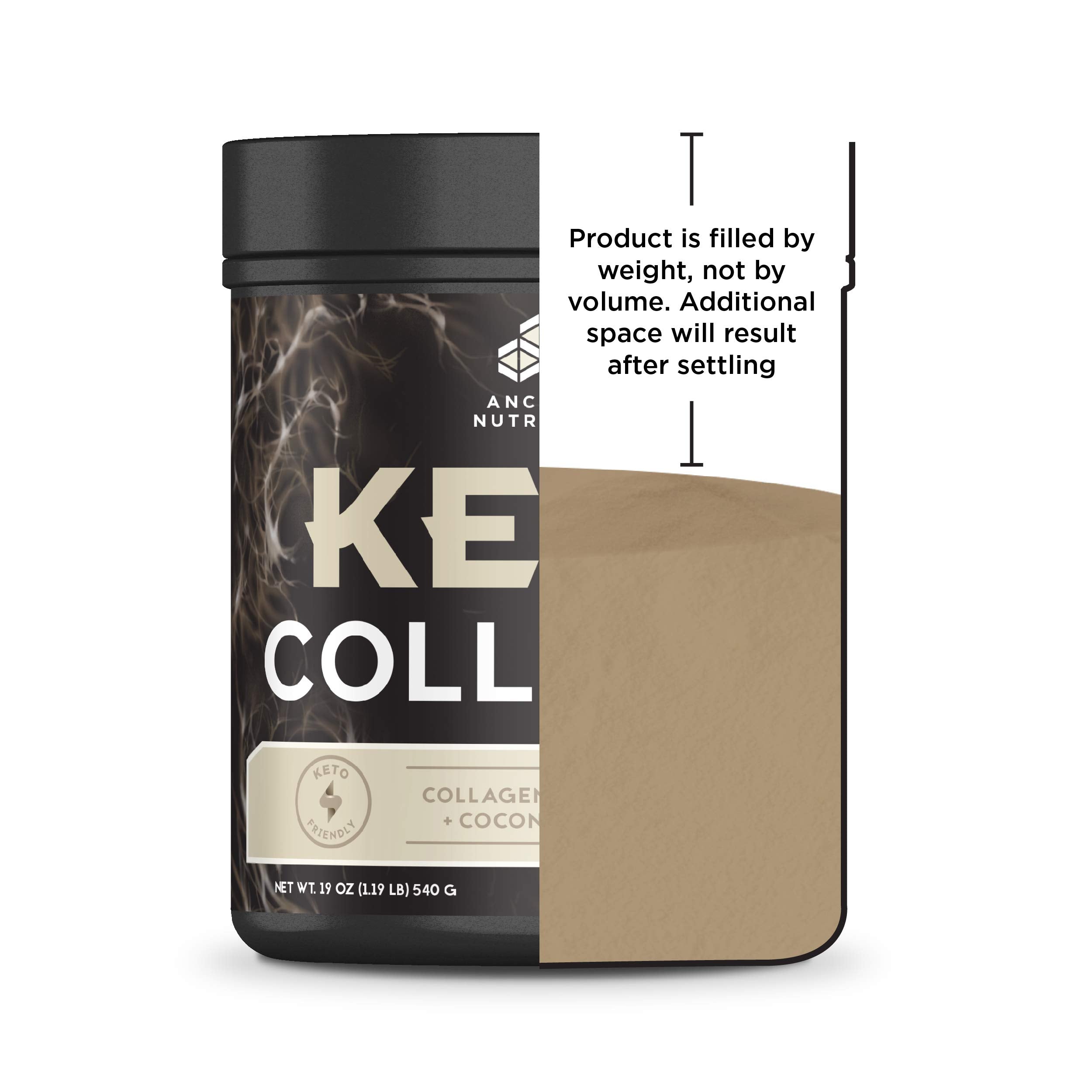 Ancient Nutrition Keto Collagen Powder Drink Mix, Keto Diet Supplement with MCT, Hydrolyzed Collagen Peptides to Support Healthy Skin and Joints, 30 Servings, 19 oz (Packaging May Vary)