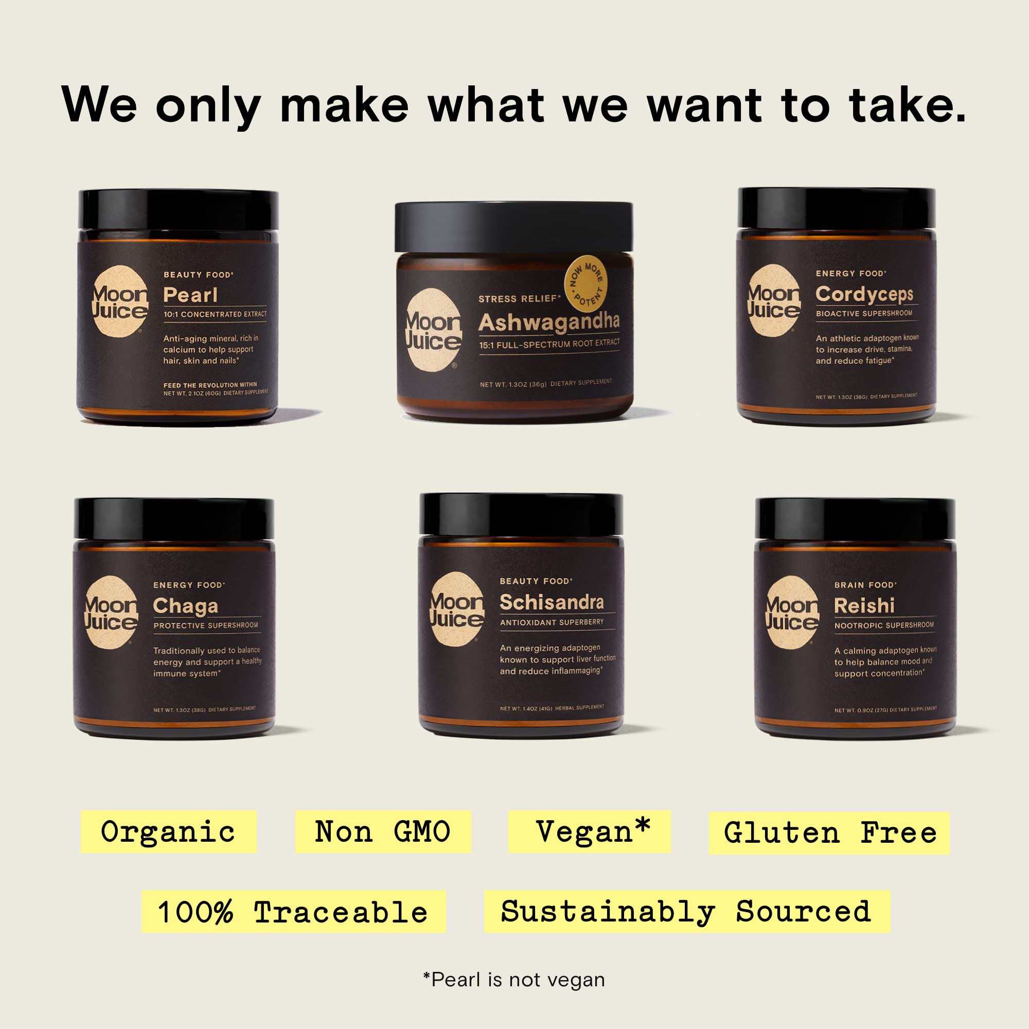 Reishi by Moon Juice - Organic Reishi Mushroom Powder Extract (700mg 1,3 and 1,6 Beta-Glucans per Serving) - Supports Mood, Concentration & Healthy Immune System - Vegan, Non-GMO (1.3oz)