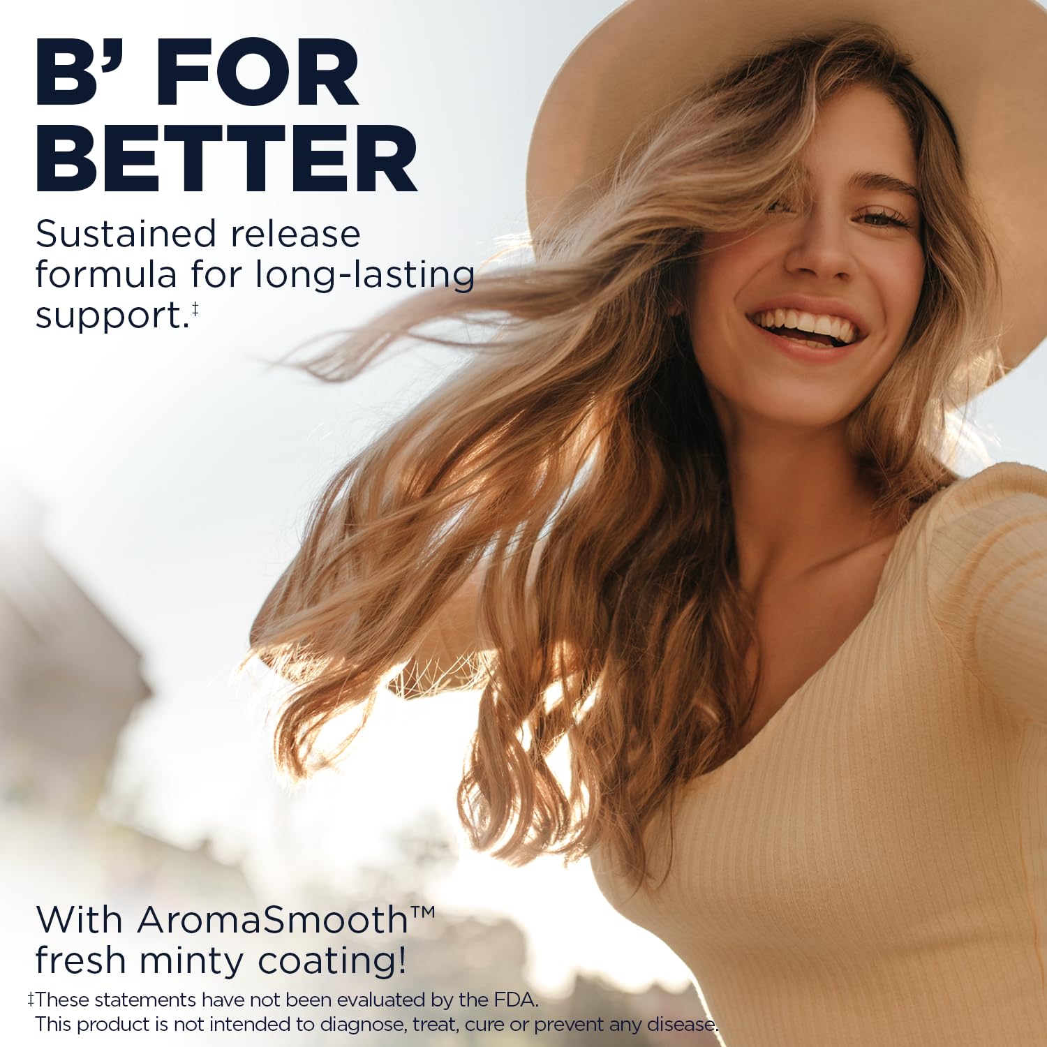 KAL B-100 Complex - Sustained Release Vitamin B Complex - Healthy Energy Support with Natural Base and Fresh Minty Coating - Vegetarian - 60 Day Guarantee - 120 Servings, 120 Tablets