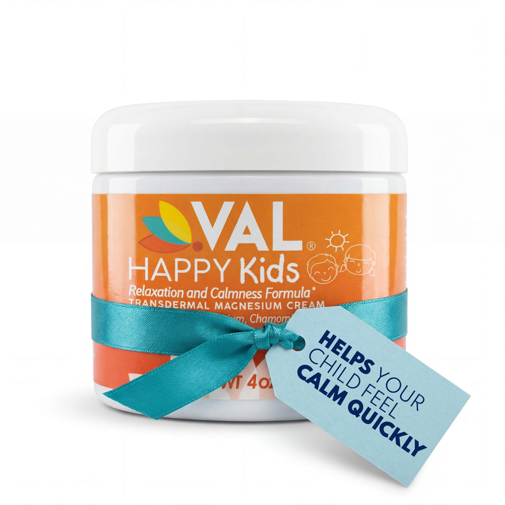 VAL Magnesium Cream for Kids | Relaxation for Daytime & Bedtime Routine | Gentle Zechstein Magnesium Chloride | Calm & Mood Support | with Chamomile, Shea Butter & Essential Oils | USA Made | 4oz