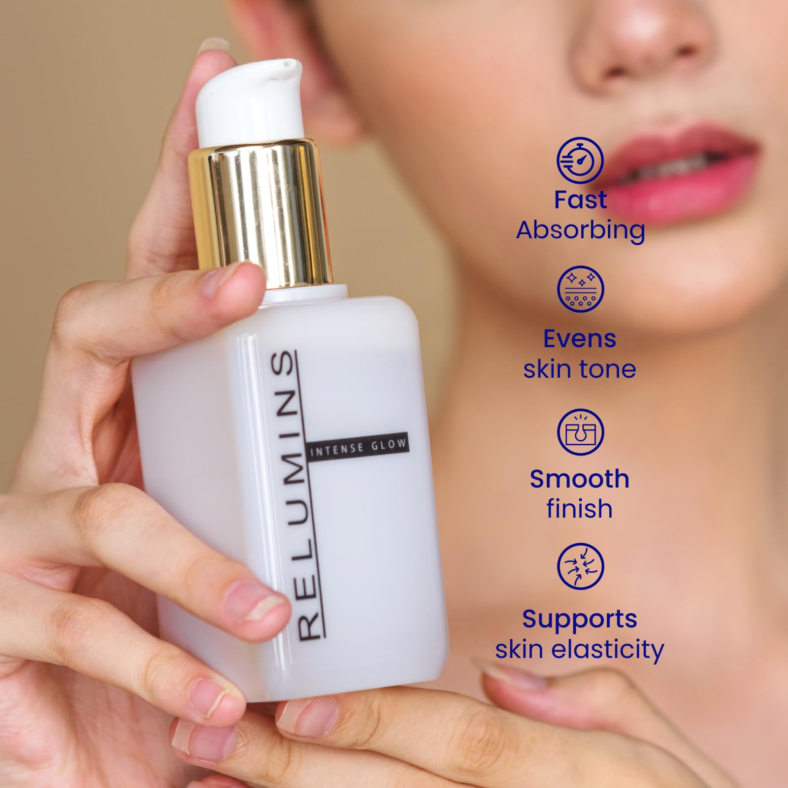 Relumins Intense Glow Premium Serum – Radiance-Boosting Face Serum for Uneven Skin Tone, Nighttime Firming & Smoothing Treatment for a Healthier-Looking Glow, Ultimate Summer Glow Skin – 150ml