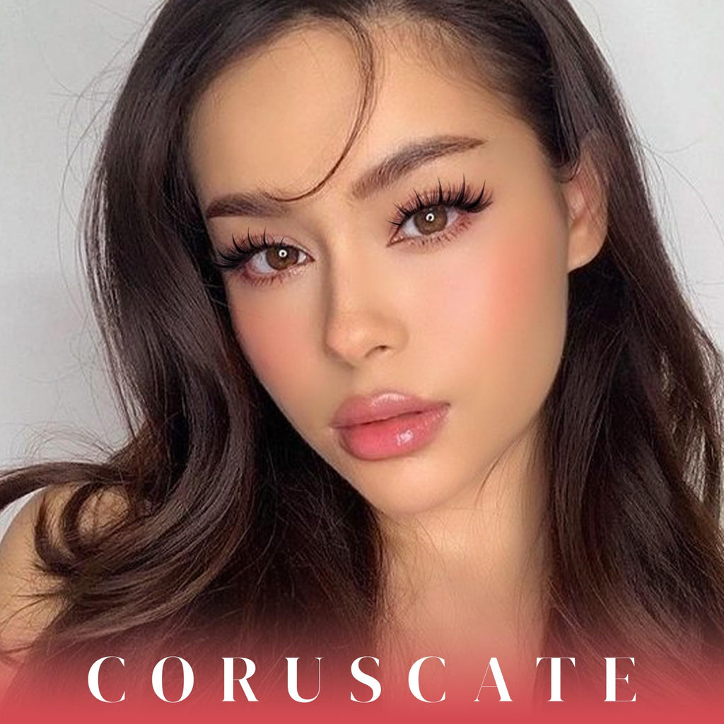 CORUSCATE Cluster Lashes Manga Individual Eyelashes Natural Look Lashes Individual Cluster Anime Spiky Eyelash Clusters 10-16mm DIY Wet Look Lash Extension Japanese Style Manhua Lashes Wispy