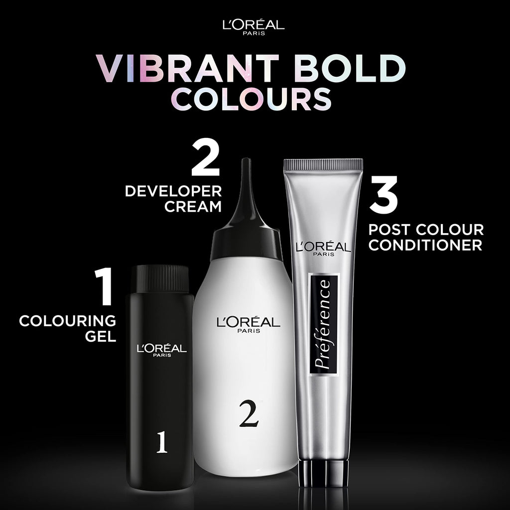 L'Oreal Paris Preference Permanent Luminous Hair Colour, 8.624 Bright Red