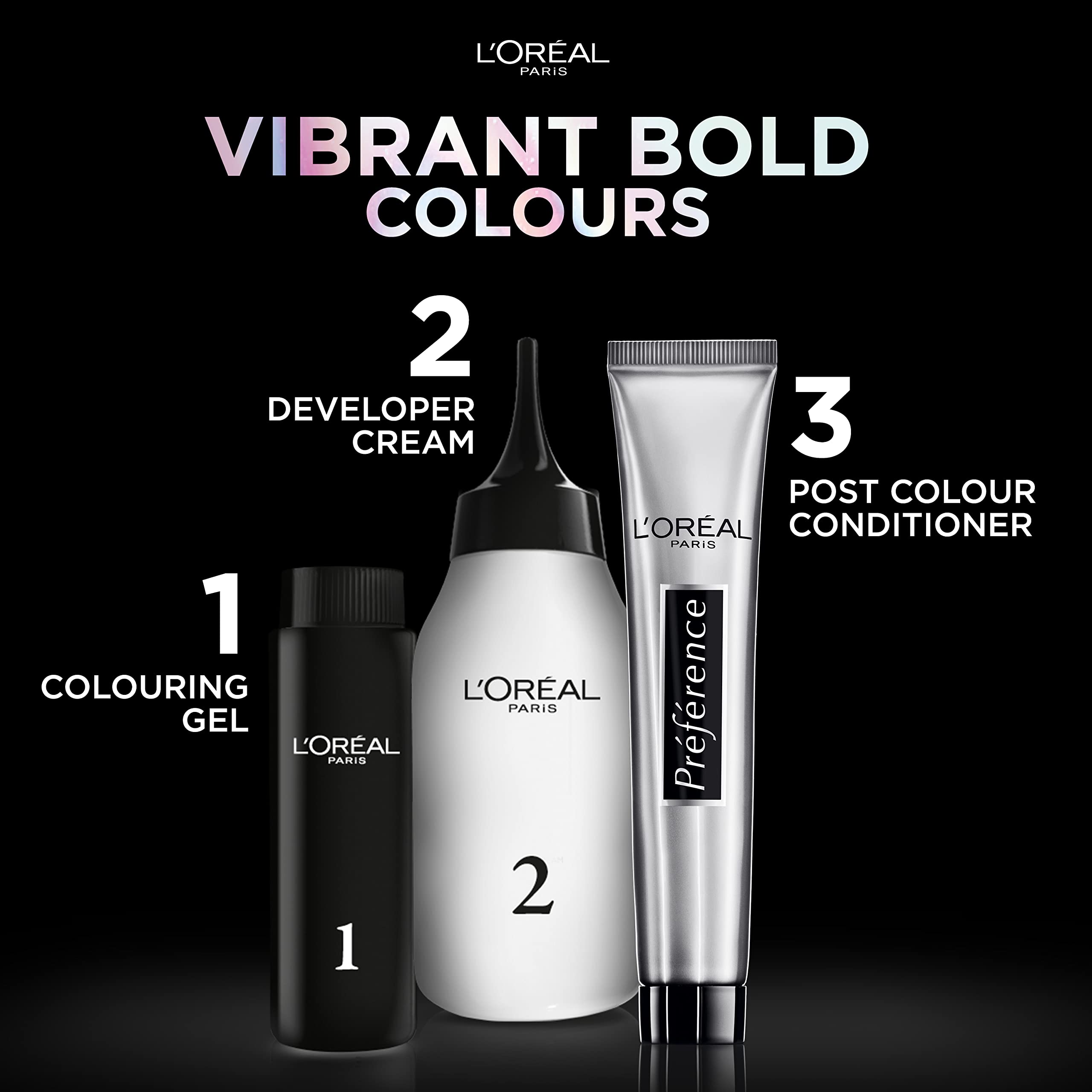 L'Oreal Paris Preference Permanent Luminous Hair Colour, 8.624 Bright Red