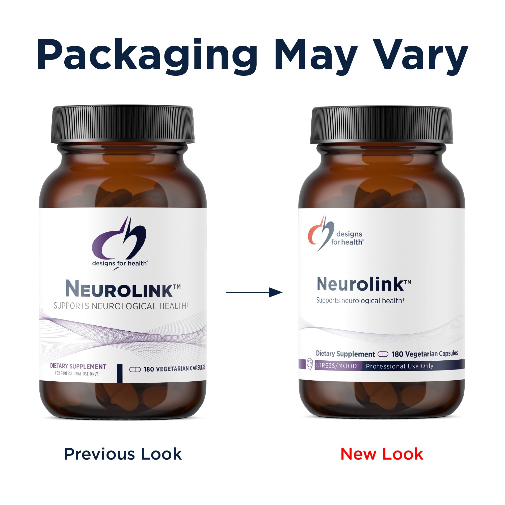 Designs for Health Neurolink - L-Tyrosine, GABA, 5-HTP, Inositol + Taurine Supplement - Designed to Support Mood, Neurological + Cognitive Health - Non-GMO (180 Capsules)