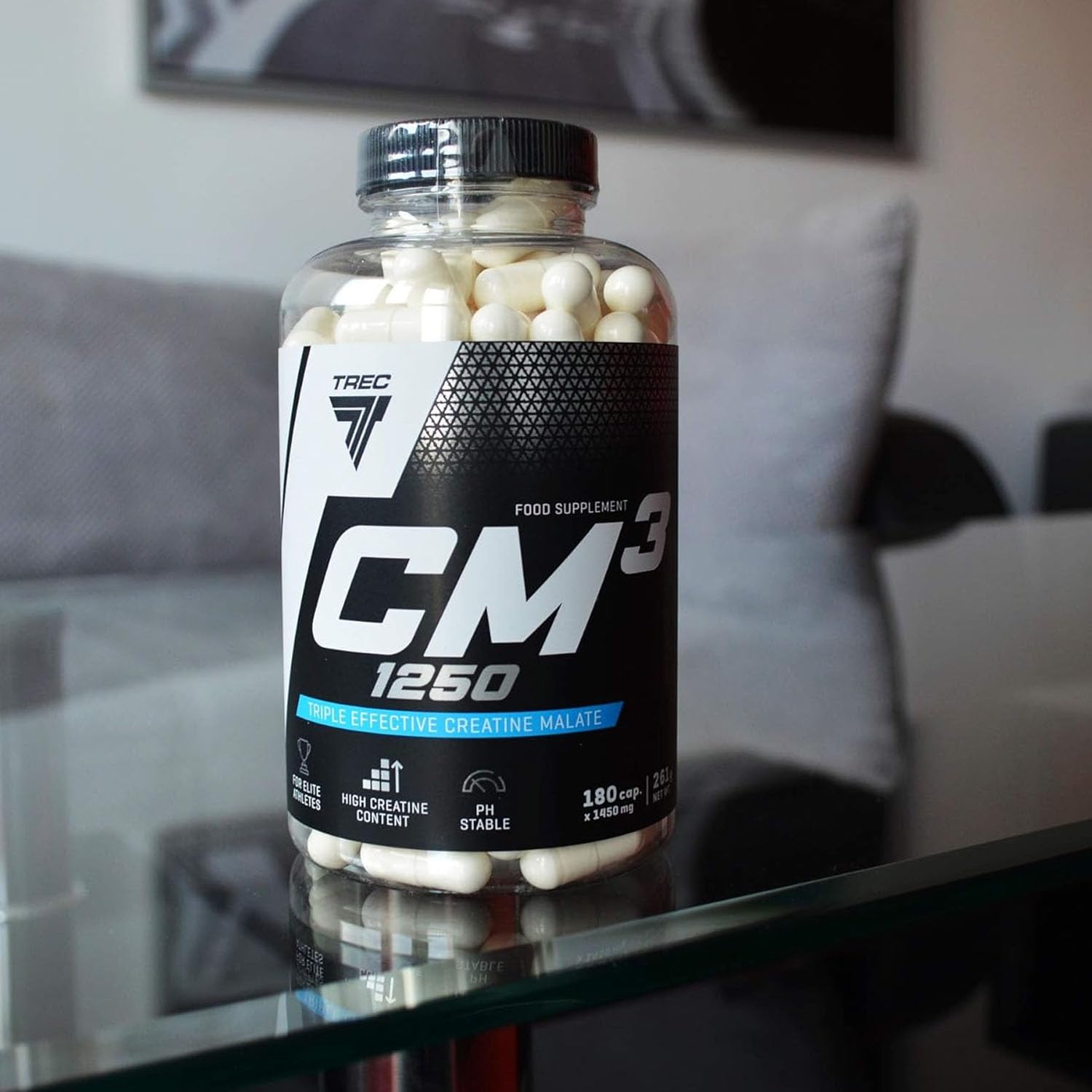 Trec Nutrition Cm3 1250 180 caps -- Creatine Tablets for MASS / WEIGHT GAIN / STRENGTH / SIZE