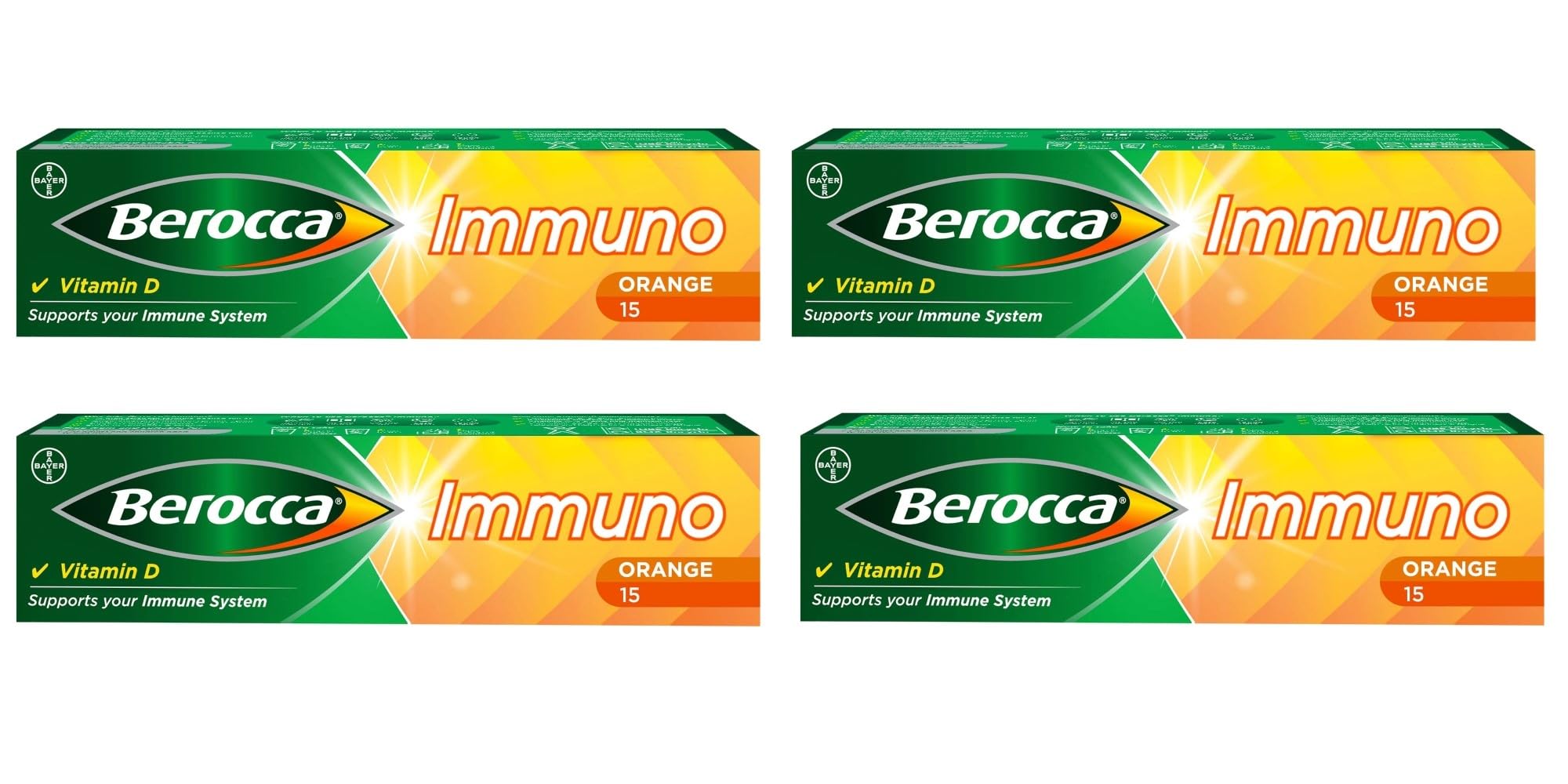 Berocca Immuno 15s X 4 Packs (60 Tablets)